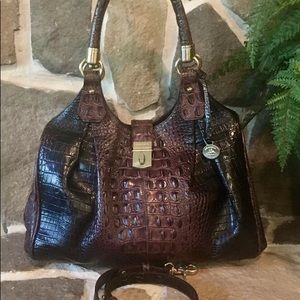Brahmin Elisa Large Cocoa Melbourne Leather